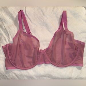 Aerie Pink Smoothez Sheer Underwire Bra